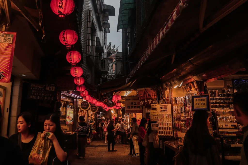 Les rues de Jiufen et ses lanternes