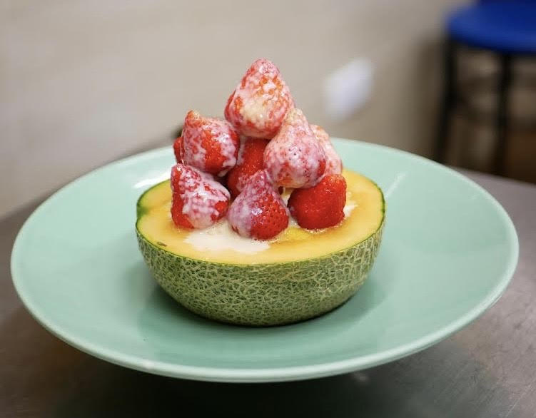 Melon fourré aux fruits et à la glace de Tainan