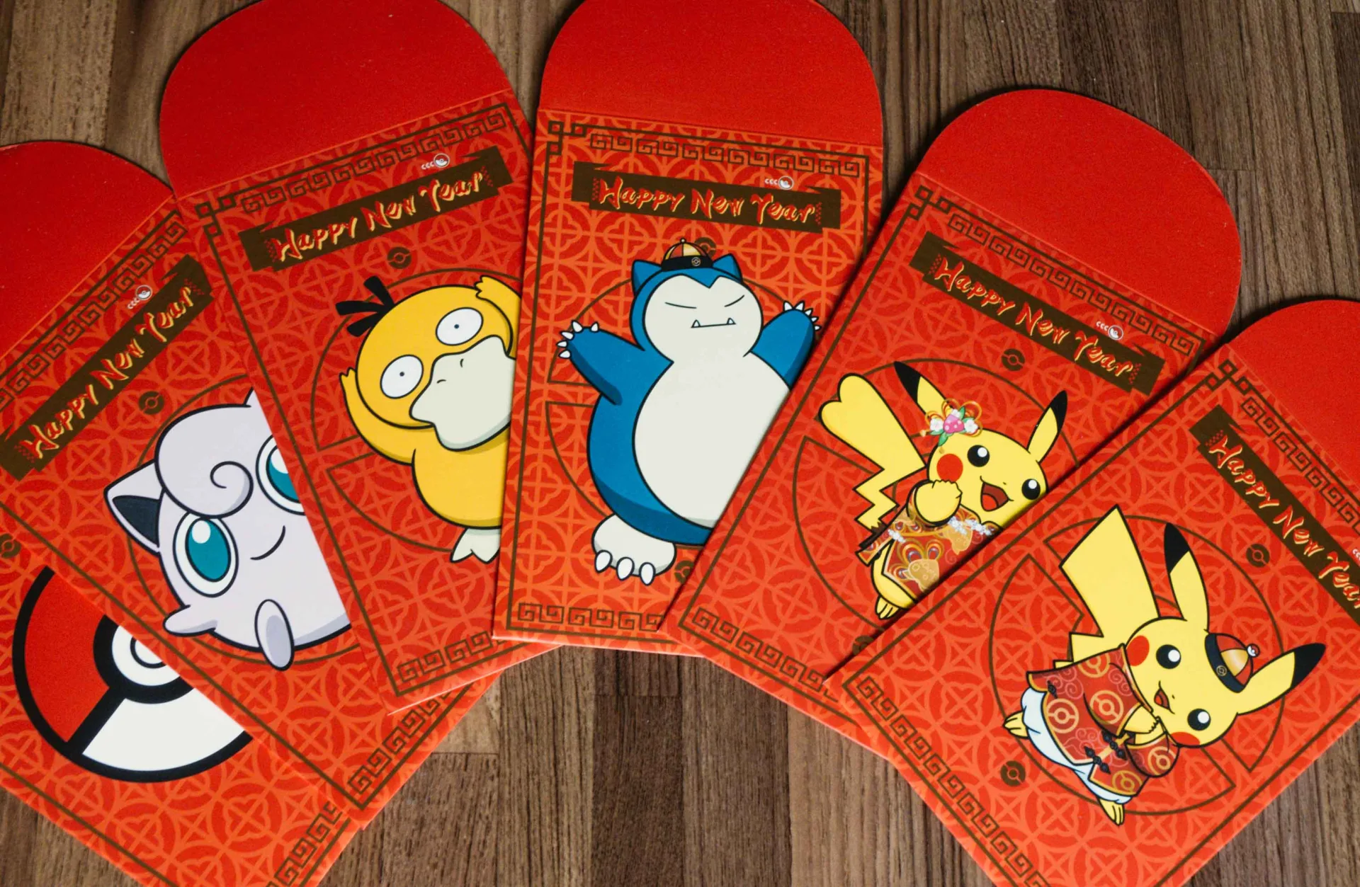 Enveloppes rouges Pokémon pour le nouvel an chinois à Taïwan